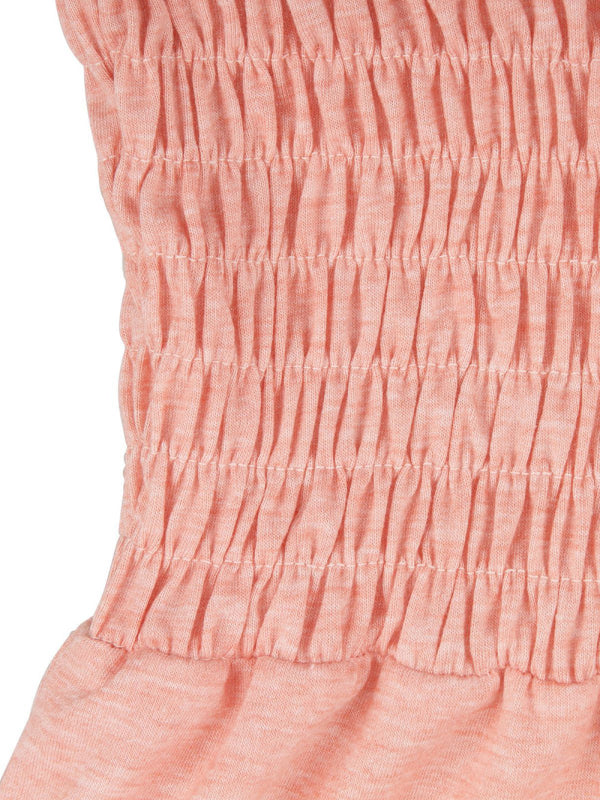 Square Neck Slim Pleated Jumpsuit BLUE ZONE PLANET