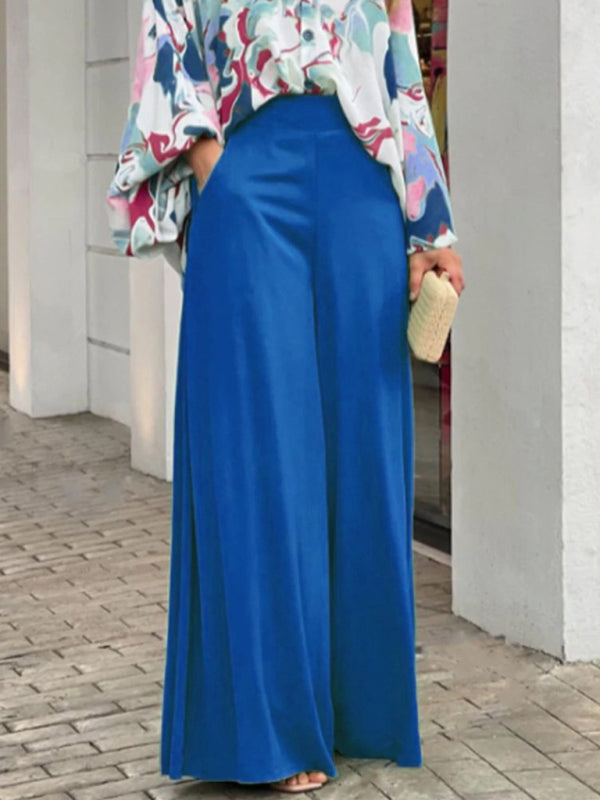 Blue Zone Planet | Summer loose casual printed shirt top wide-leg pants two-piece set BLUE ZONE PLANET