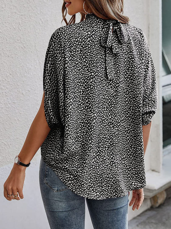 Blue Zone Planet | Printed Slit Dolman Sleeve Top Women BLUE ZONE PLANET