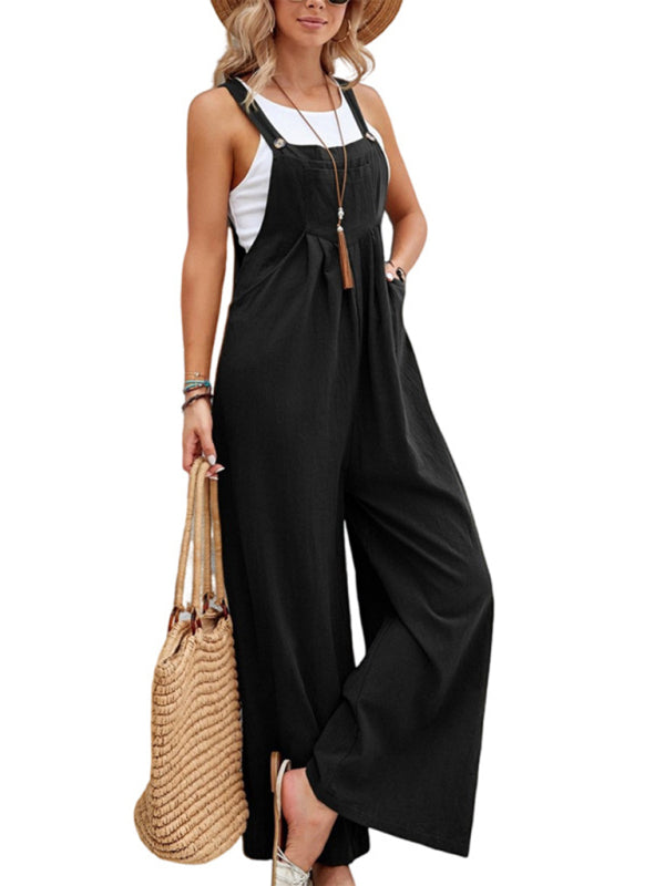 Blue Zone Planet | Solid Color Bib Trousers BLUE ZONE PLANET