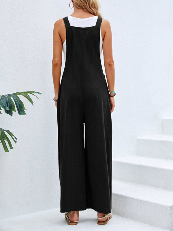 Blue Zone Planet | Solid Color Bib Trousers BLUE ZONE PLANET