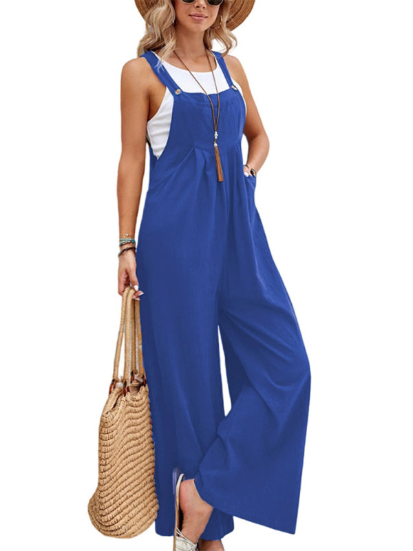 Blue Zone Planet | Solid Color Bib Trousers BLUE ZONE PLANET