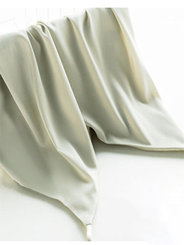 Blue Zone Planet | Satin V-neck camisole bottoming shirt outerwear summer short silk BLUE ZONE PLANET