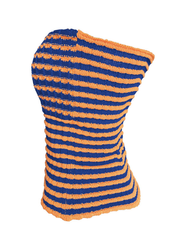 Blue Zone Planet | Vacation Striped Sweater Knit Bandeau Tank Top BLUE ZONE PLANET