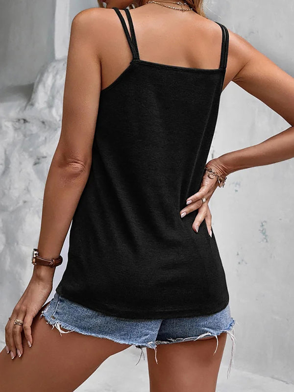 Blue Zone Planet | Camisole women's v-neck solid color tube top sleeveless bottoming top BLUE ZONE PLANET