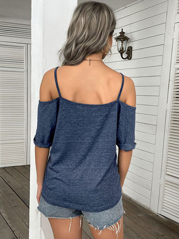 Blue Zone Planet | Clara's solid color strapless one-shoulder top BLUE ZONE PLANET