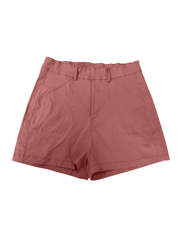 Blue Zone Planet | all-match high elastic twill large pocket solid color shorts BLUE ZONE PLANET