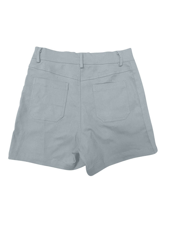 Blue Zone Planet | all-match high elastic twill large pocket solid color shorts BLUE ZONE PLANET