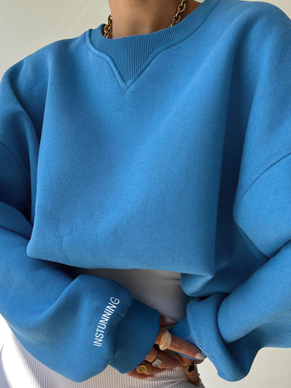 Blue Zone Planet | Loose and versatile commuting loose thread collar sweater BLUE ZONE PLANET