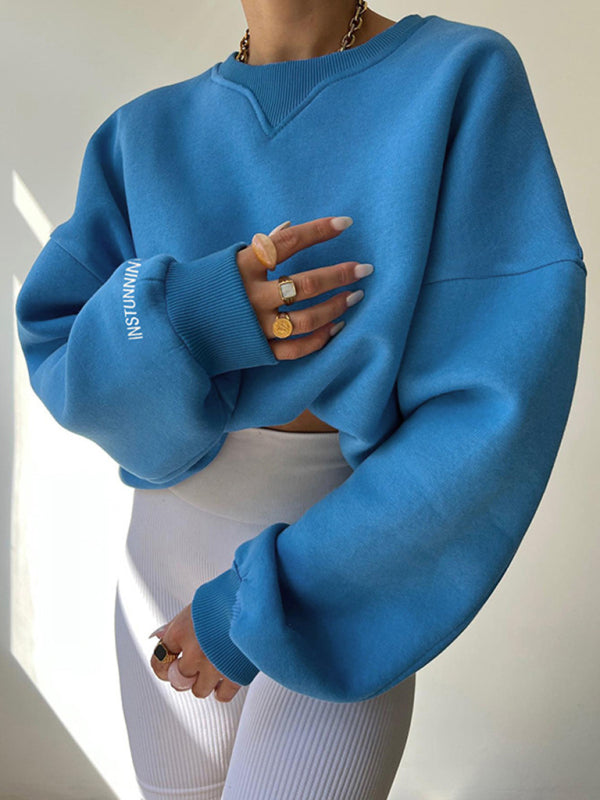 Blue Zone Planet | Loose and versatile commuting loose thread collar sweater BLUE ZONE PLANET