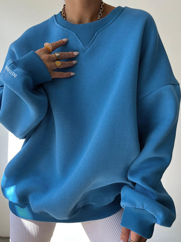 Blue Zone Planet | Loose and versatile commuting loose thread collar sweater BLUE ZONE PLANET