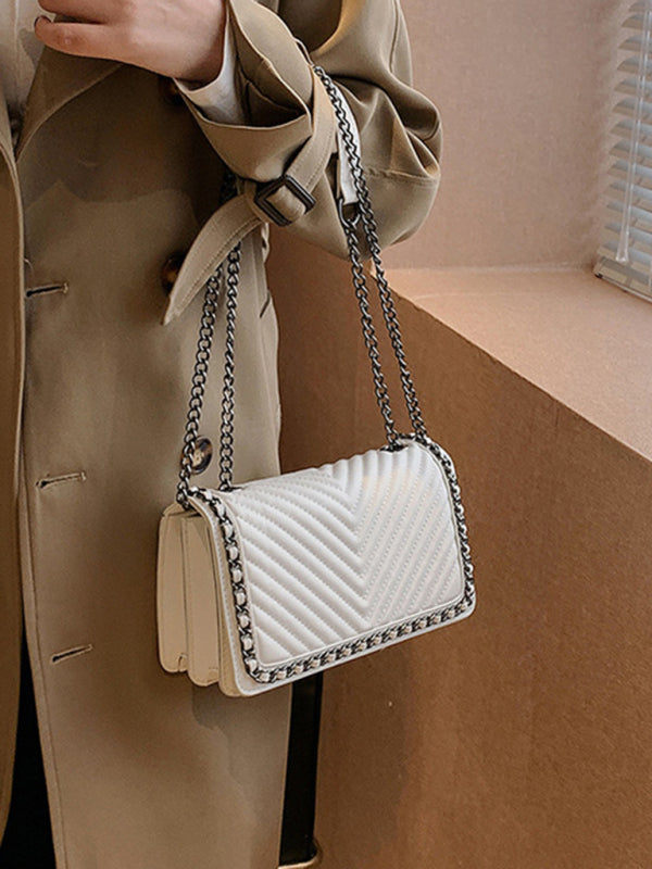 Blue Zone Planet | Embroidered thread chain portable small square bag shoulder bag BLUE ZONE PLANET
