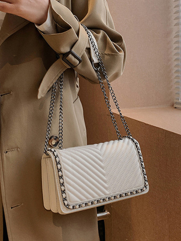 Blue Zone Planet | Embroidered thread chain portable small square bag shoulder bag BLUE ZONE PLANET