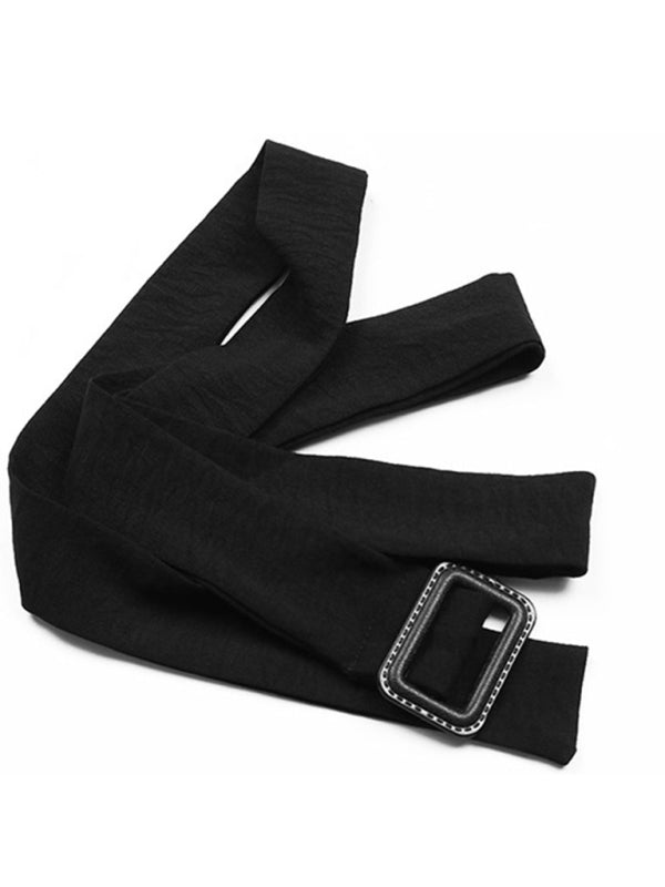 Blue Zone Planet | summer high waist wide leg pants with belt BLUE ZONE PLANET