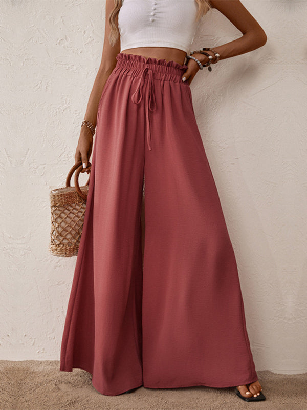 Blue Zone Planet | New big horn solid color wide-leg pants BLUE ZONE PLANET