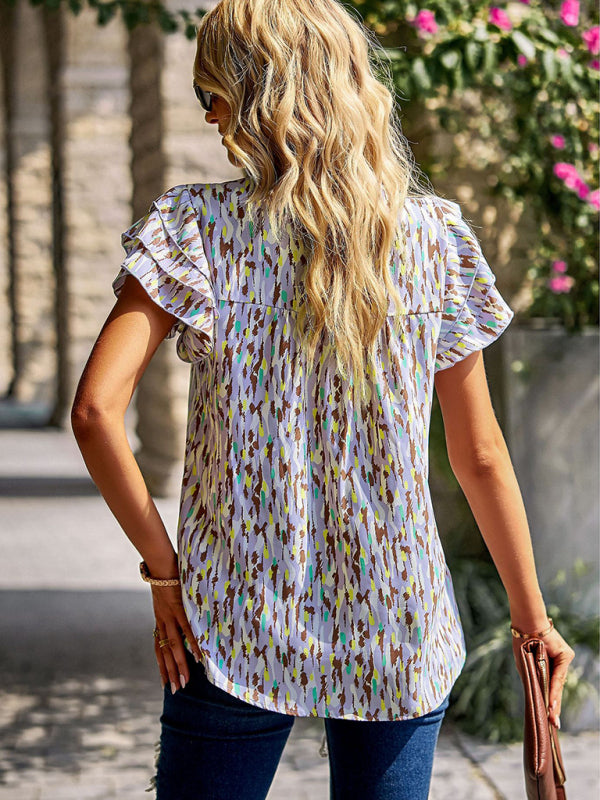 Blue Zone Planet | V Neck Loose Top Shirt BLUE ZONE PLANET