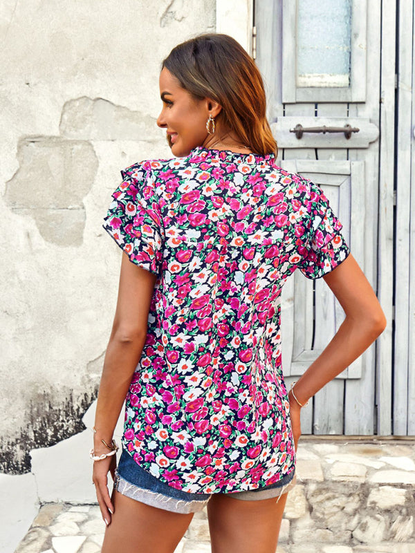 Blue Zone Planet | V Neck Loose Top Shirt BLUE ZONE PLANET