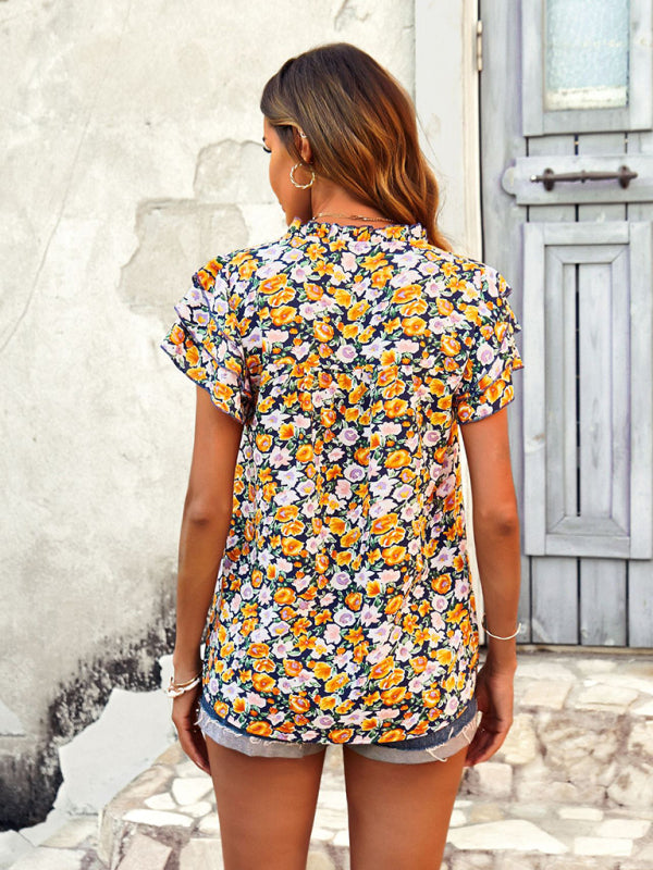 Blue Zone Planet | V Neck Loose Top Shirt BLUE ZONE PLANET