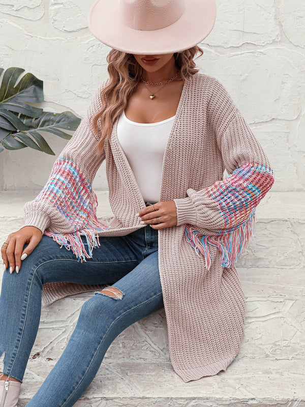 Blue Zone Planet | Fringe Knit Sweater Knitted Sweater BLUE ZONE PLANET