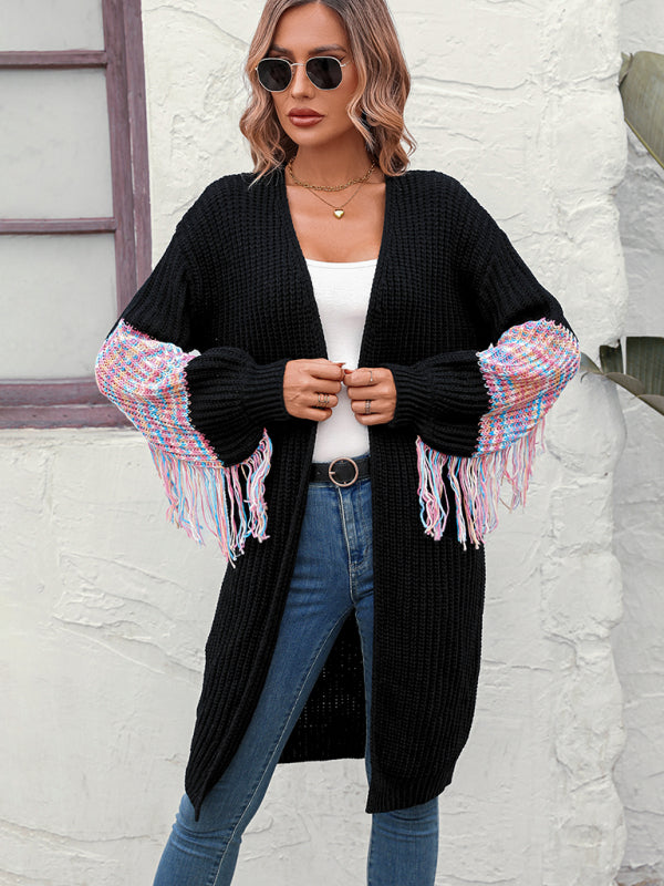 Blue Zone Planet | Fringe Knit Sweater Knitted Sweater BLUE ZONE PLANET
