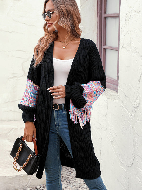 Blue Zone Planet | Fringe Knit Sweater Knitted Sweater BLUE ZONE PLANET
