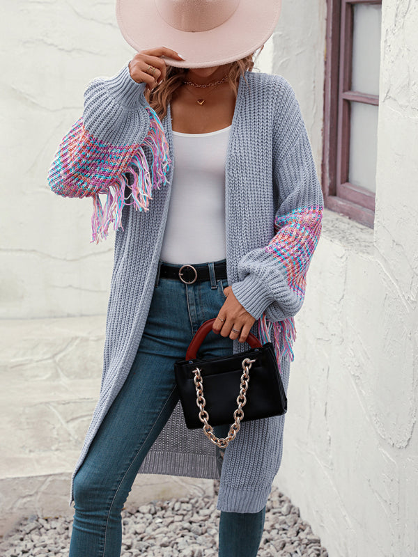 Blue Zone Planet | Fringe Knit Sweater Knitted Sweater BLUE ZONE PLANET