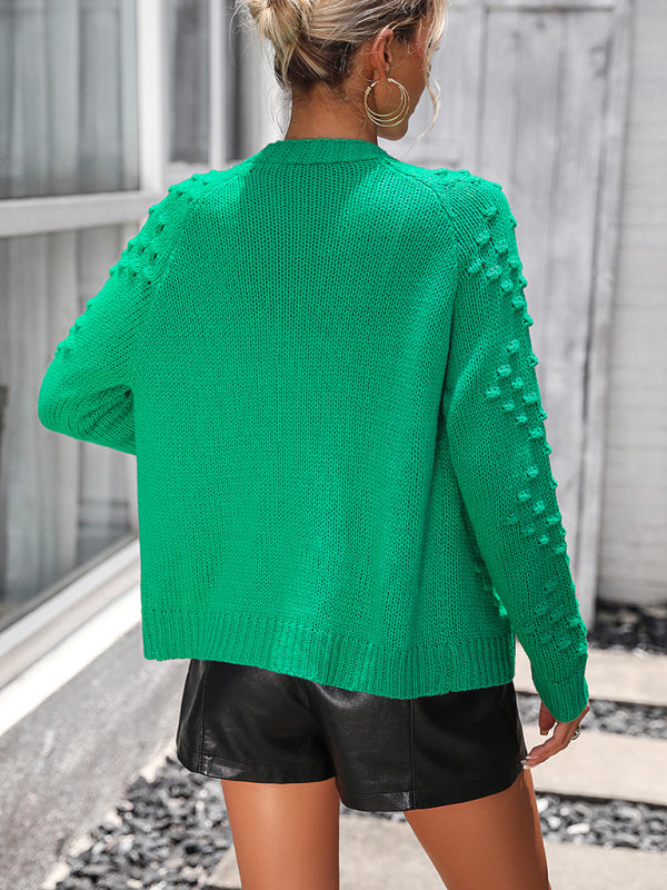 Blue Zone Planet | knitted three-dimensional pattern cardigan coat sweater BLUE ZONE PLANET