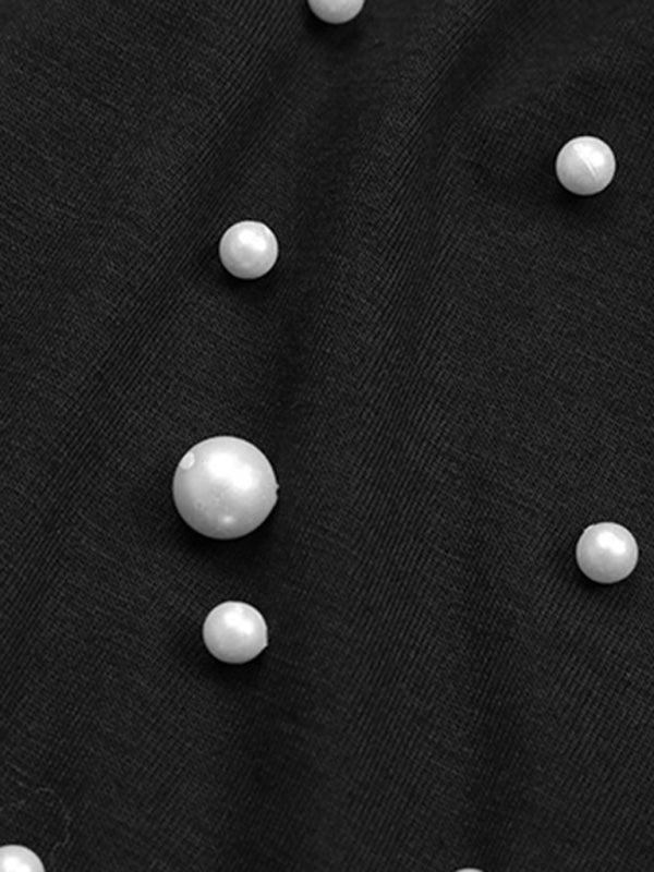 Blue Zone Planet | Vintage Top Beaded Long Sleeve Black Knit Sweater BLUE ZONE PLANET