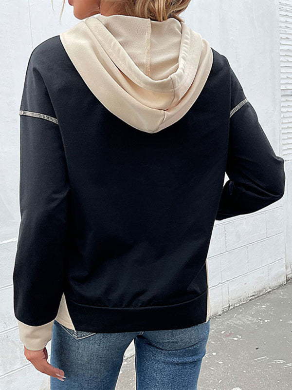 Blue Zone Planet | long-sleeved color block sweater BLUE ZONE PLANET