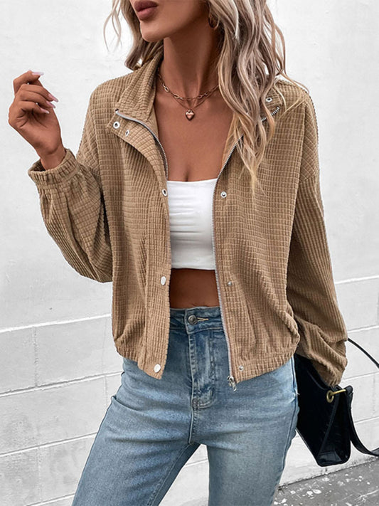 New Ladies Corduroy Long Sleeve Jacket kakaclo