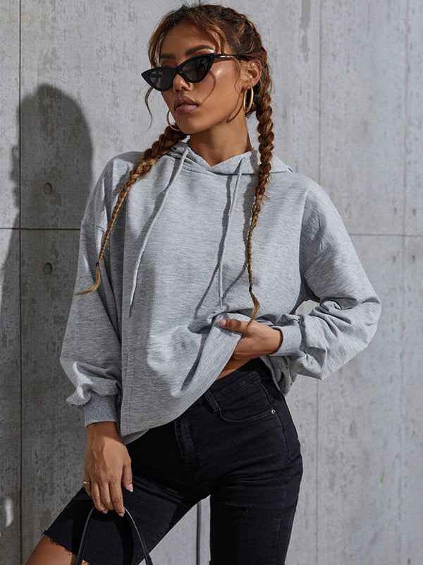 Blue Zone Planet | solid color bottoming hooded sweater with pockets BLUE ZONE PLANET