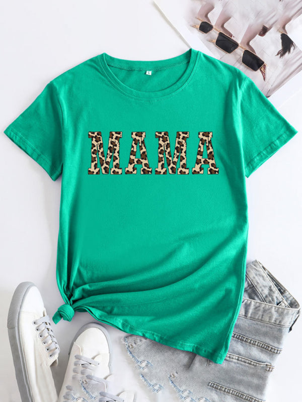 Blue Zone Planet | MAMA Printed Round Neck Short Sleeve T-Shirt BLUE ZONE PLANET