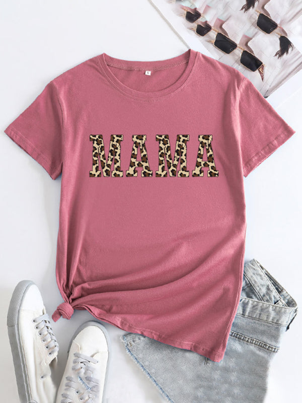 Blue Zone Planet | MAMA Printed Round Neck Short Sleeve T-Shirt BLUE ZONE PLANET