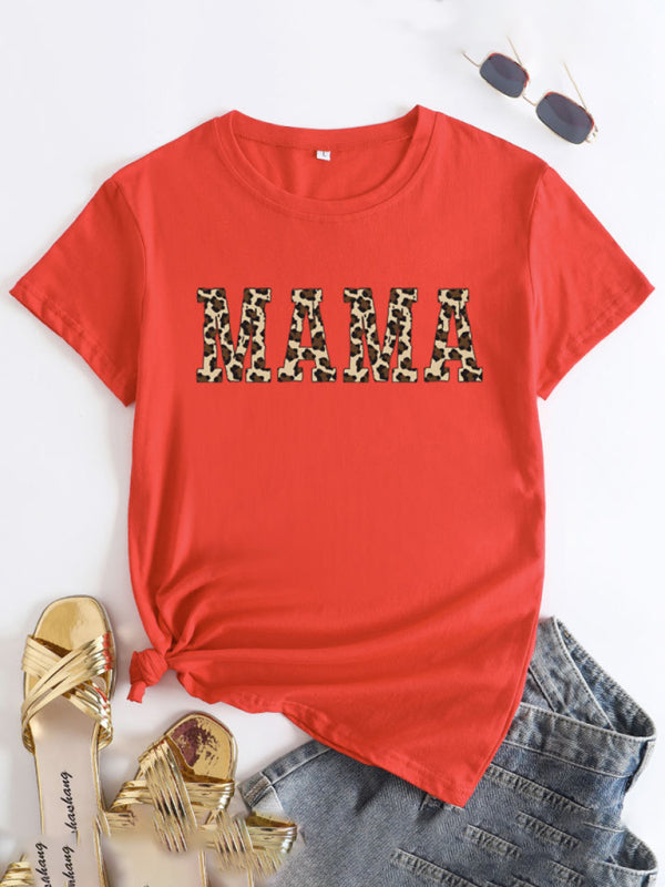 Blue Zone Planet | MAMA Printed Round Neck Short Sleeve T-Shirt BLUE ZONE PLANET