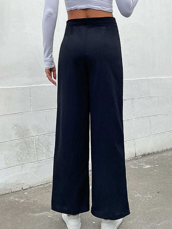 Blue Zone Planet | cross-border slim button pants BLUE ZONE PLANET