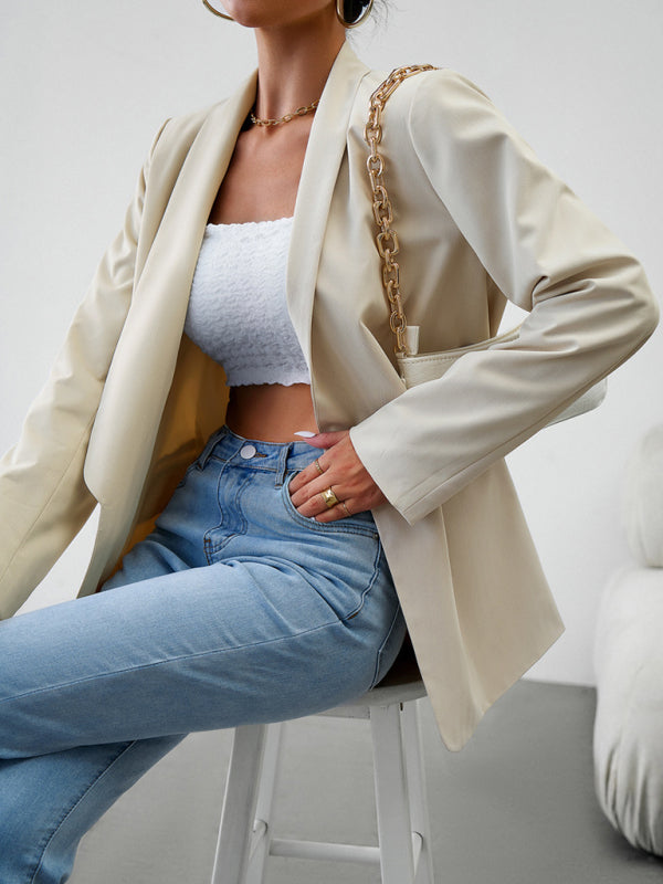 Elegant commuter double-breasted ladies suit jacket kakaclo
