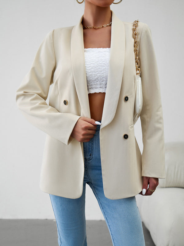 Elegant commuter double-breasted ladies suit jacket kakaclo