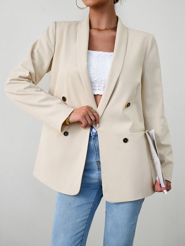 Elegant commuter double-breasted ladies suit jacket kakaclo