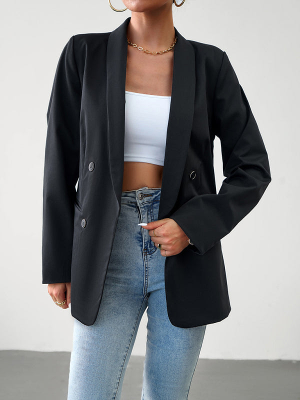 Elegant commuter double-breasted ladies suit jacket kakaclo