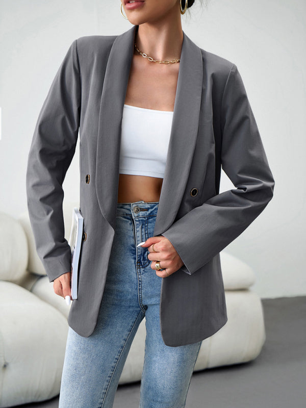 Elegant commuter double-breasted ladies suit jacket kakaclo