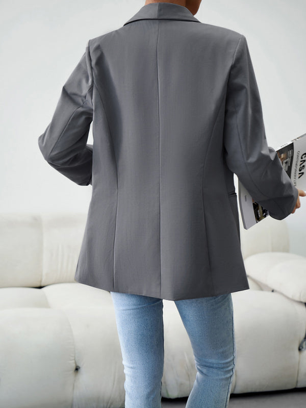 Elegant commuter double-breasted ladies suit jacket kakaclo