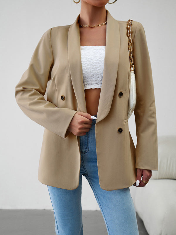 Elegant commuter double-breasted ladies suit jacket kakaclo