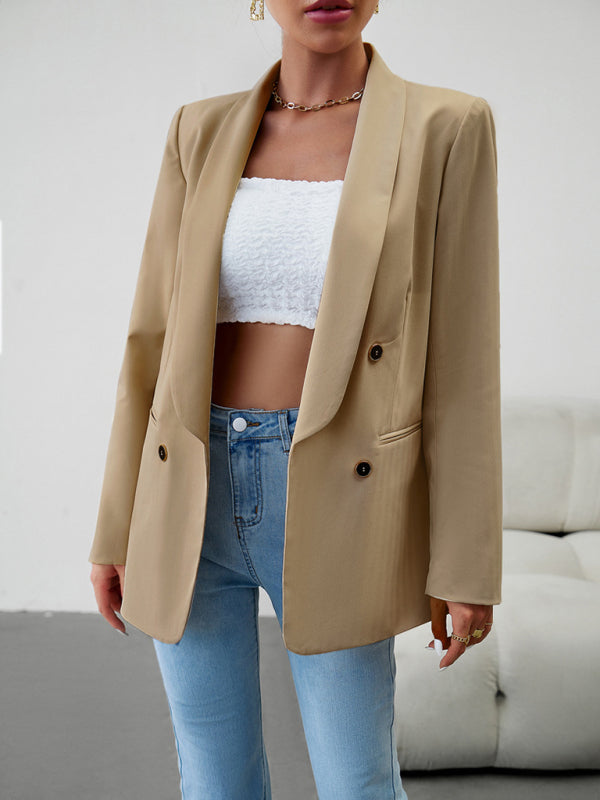 Elegant commuter double-breasted ladies suit jacket kakaclo