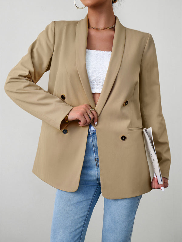 Elegant commuter double-breasted ladies suit jacket kakaclo
