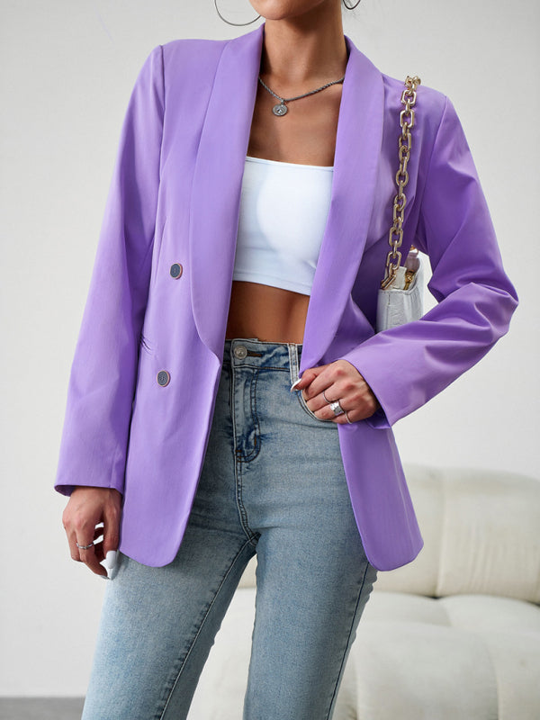 Elegant commuter double-breasted ladies suit jacket kakaclo