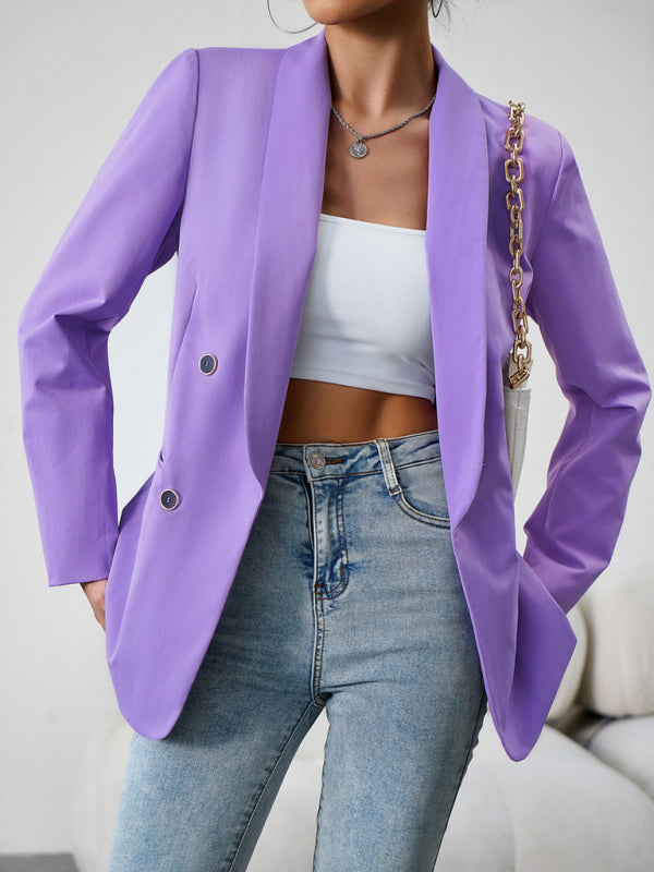 Elegant commuter double-breasted ladies suit jacket kakaclo