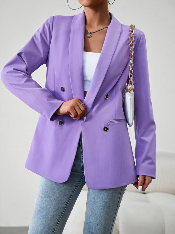 Elegant commuter double-breasted ladies suit jacket kakaclo