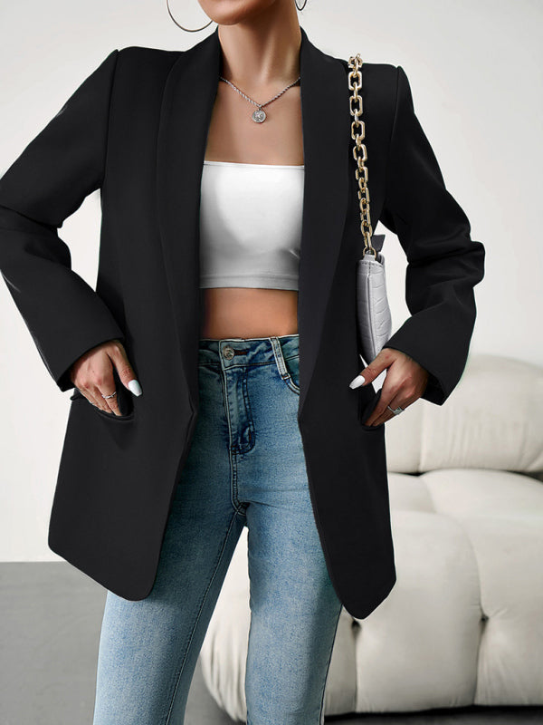 Blue Zone Planet | Temperament commuter lapel ladies blazer suit BLUE ZONE PLANET