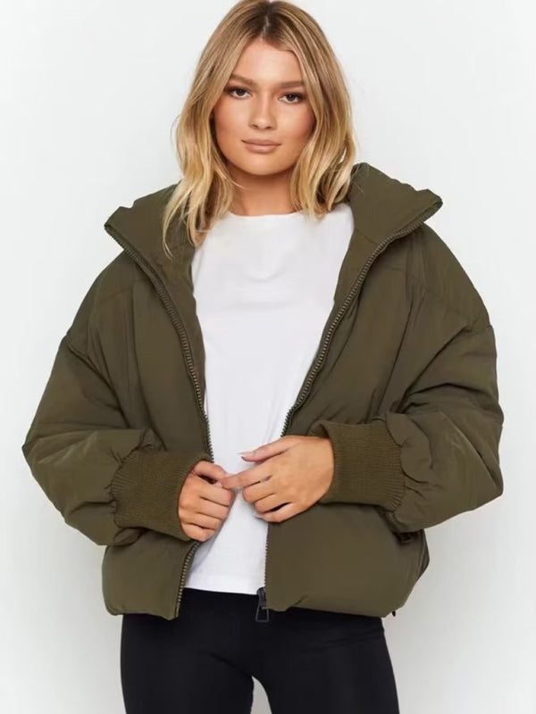 Blue Zone Planet | all-match stand collar bread jacket Puffer Coat BLUE ZONE PLANET