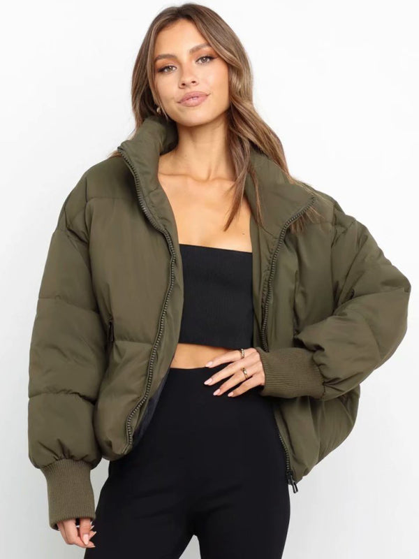 Blue Zone Planet | all-match stand collar bread jacket Puffer Coat BLUE ZONE PLANET